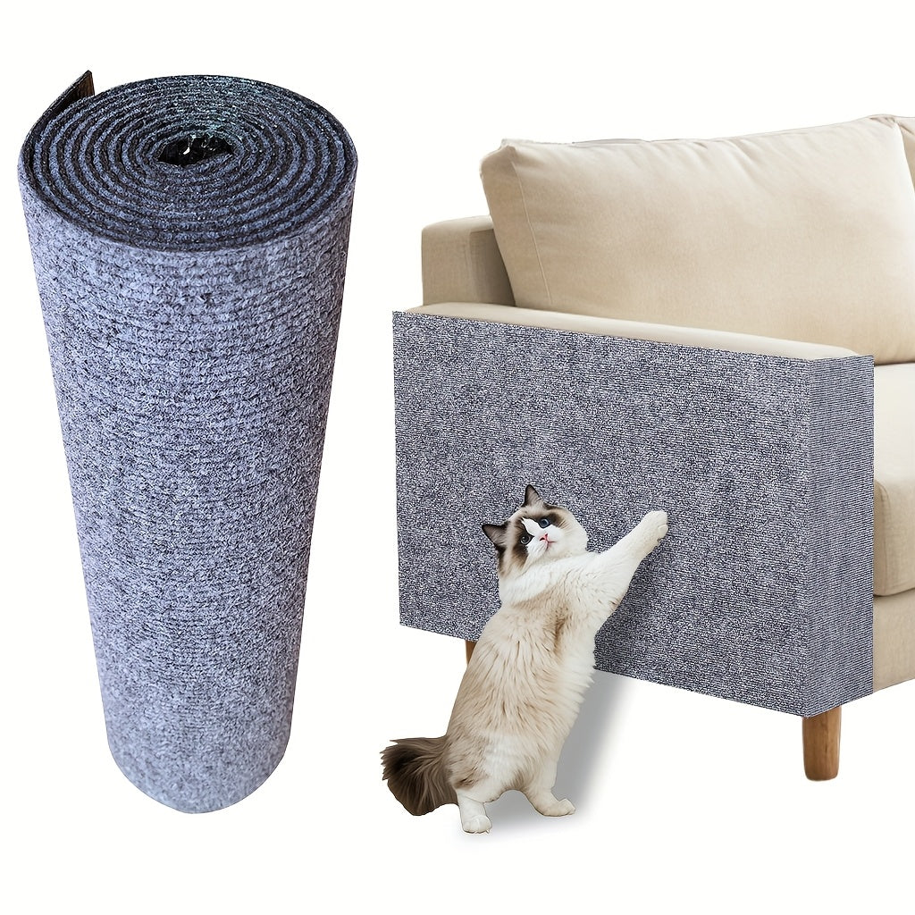 Self-Adhesive Cat Scratching Mat for Walls & Furniture – Scratch-Resistant Felt & Polyester Cat Climbing Pad, Furniture Protector, Interactive Indoor Cat Scratcher for Home Decor