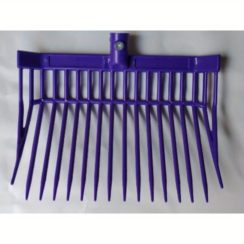 16-Tooth ABS Plastic Stable Fork Hay Fork Lightweight Rust-Resistant Durable Manure Fork for Horse Farms Stables Barn Cleaning Labor-Saving Feed Fork Tool