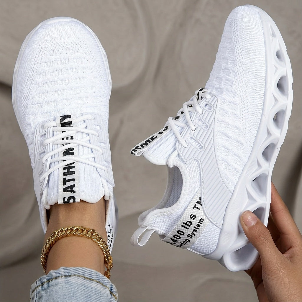 Women's Lightweight Sneakers Breathable Mesh Thick Sole Lace-Up Walking Shoes Slip-On Casual Running Tennis Shoes for Women 7 Colors Sizes US 6-12.5 Trendy Versatile Workout Shoes