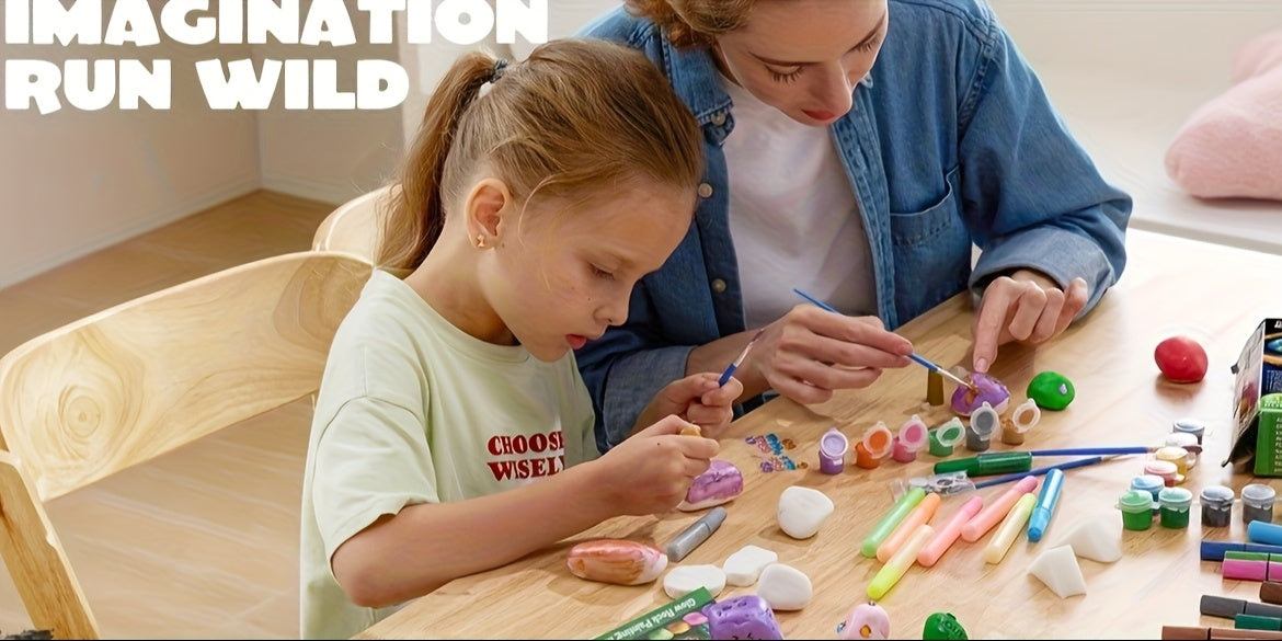 Glow in the Dark Stone Painting Kit for Kids – Creative DIY Rock Art & Craft Set, Graffiti Painting Toy, Outdoor Activity Gift for Boys and Girls Birthday Parties
