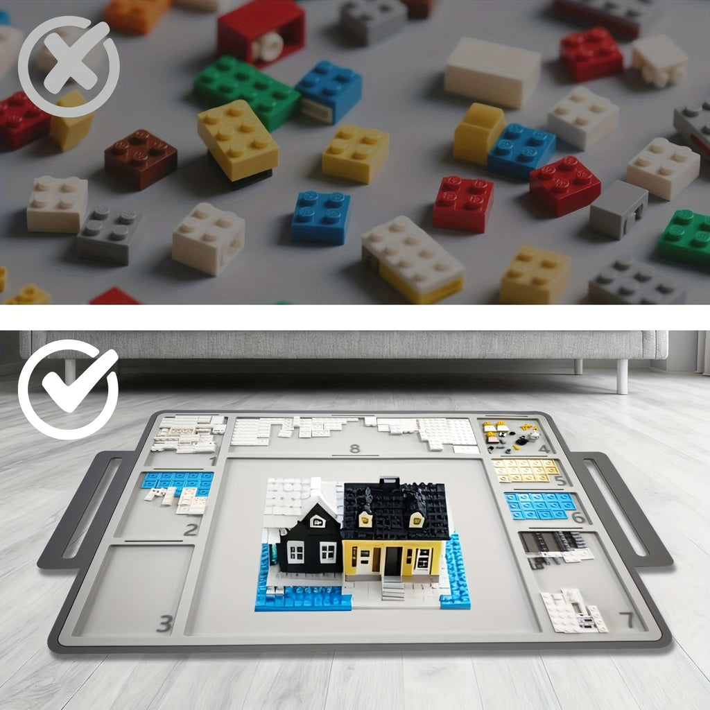 Building Brick Sorting Tray with Numbered Compartments Organizer for LEGO Bricks Sort Label Store Faster Smarter Build Multiple Colors Available