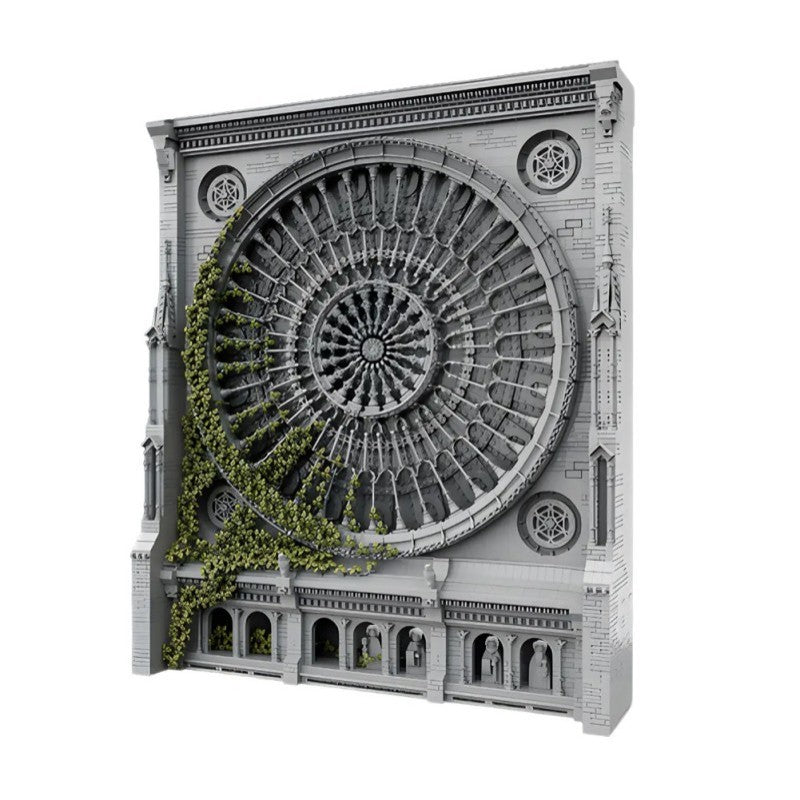 5887 Pcs Gothic Cathedral MOC Building Blocks Set for Adults – Abandoned Architecture Facade Model Kit, STEM Creative Challenge Brick Toy, Compatible with Major Brands, Great Gift Idea