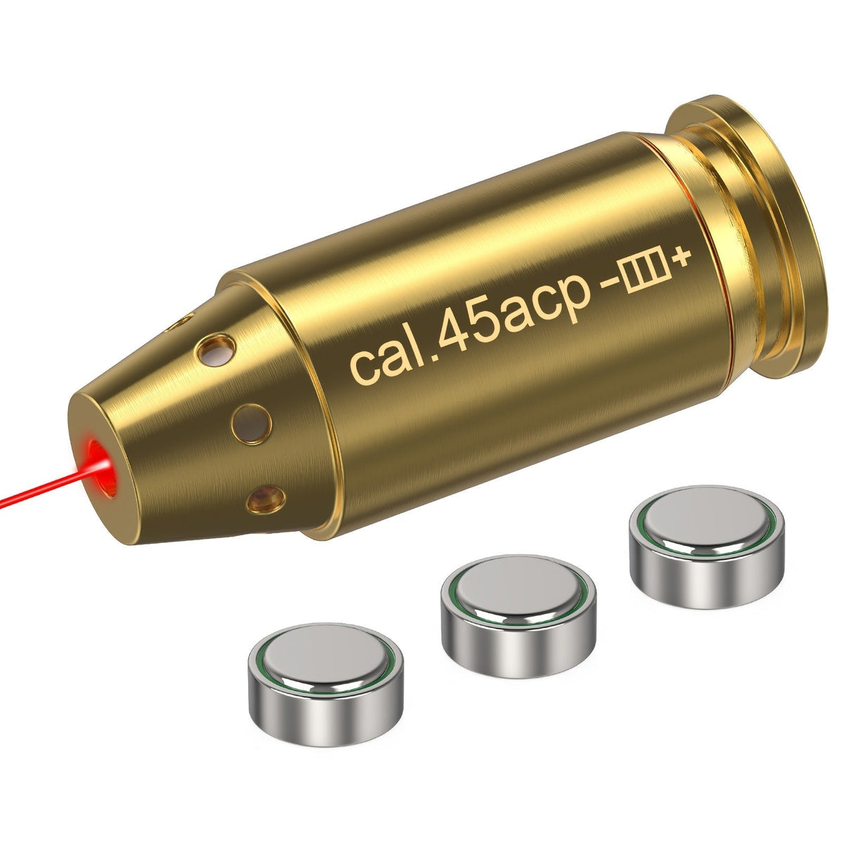 Red Laser Bore Sighter Multi-Caliber Firearm Sight Alignment Tool for 9mm 223rem 308win 45ACP 7.62 40SW 30-06 38SPL 12GA 44Mag 6.5mm, Copper Alloy Barrel Mount, 3 Battery Sets Included – Rifle Pistol Shotgun Accessory