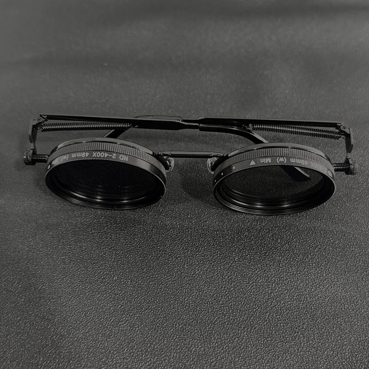 Men's Vintage Steampunk Spin Fashion Glasses – Adjustable Brightness, Alloy Frame, Black & Grey Gradient Interchangeable Lenses, Bohemian Party & Casual Eyewear Accessory