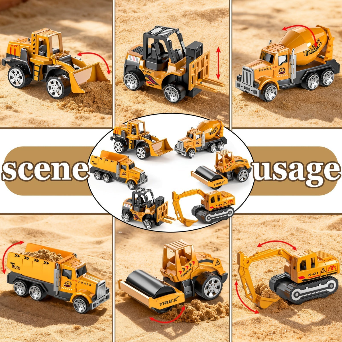 13-in-1 Construction Truck Toy Set with Die-Cast Cars, Play Mat & Transport Carrier – Kids Vehicle Playset for Ages 3+, Perfect Christmas & Birthday Gift