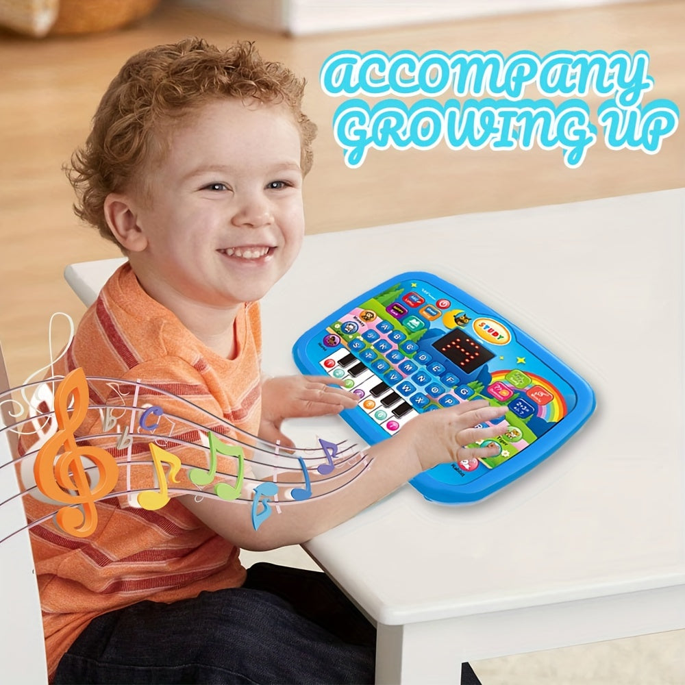 Multifunctional Educational Learning Machine for Toddlers, English Alphabet Numbers Music Animal Sounds Piano Keys Early Learning Toy, Interactive Bilingual Teaching Tablet for Kids Age 1-5, Best Birthday Gift