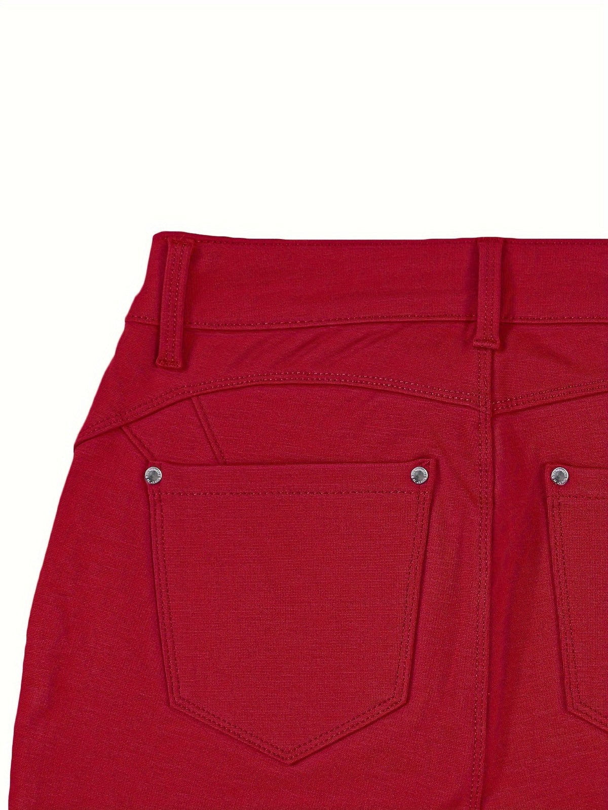 Women's High Waist Stretch Skinny Jeans Metal Button Detail Street Style Slim Fit Denim Pants 10 Colors S-XXL