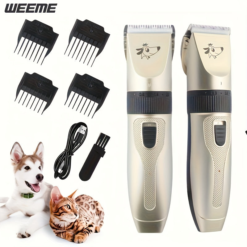 Professional Dog Grooming Kit with X7 Pet Scissors - Low-Noise Clipper Trimmer for Thick Fur, Safe for Dogs Cats & All Pets, Complete Cat & Dog Hair Grooming Set