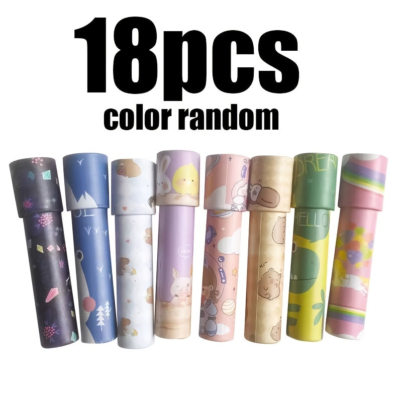 Kaleidoscope Toys for Kids Bulk Pack 6 12 18pcs Rotating Magical Kaleidoscopes Party Favors Classroom Prizes Carnival Rewards Birthday Gifts Holiday Stocking Stuffers Goodie Bag Fillers Random Patterns