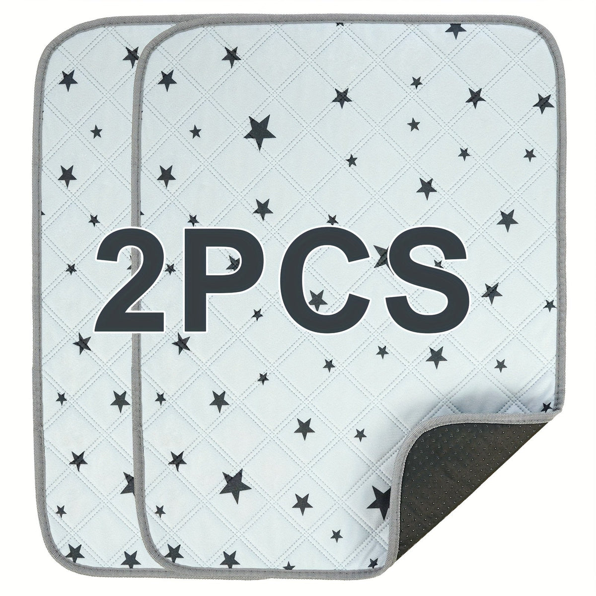 Washable Dog Pee Pad 2-Pack & 4-Pack, Star Print Leakproof Reusable Training Mat for Puppies & Cats, Absorbent Non-Slip Pet Urine Pad for Crate Sofa Car Seat, 24x18 Inch Puppy Potty Training Pad