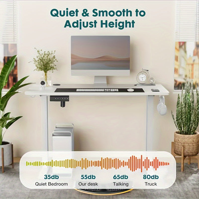 Electric Standing Desk Adjustable Height 40 48 55 63 Inch – Sit Stand Up Desk with Memory Controller & Anti-Collision, Ergonomic Home Office Gaming Workstation, Multiple Colors & Sizes