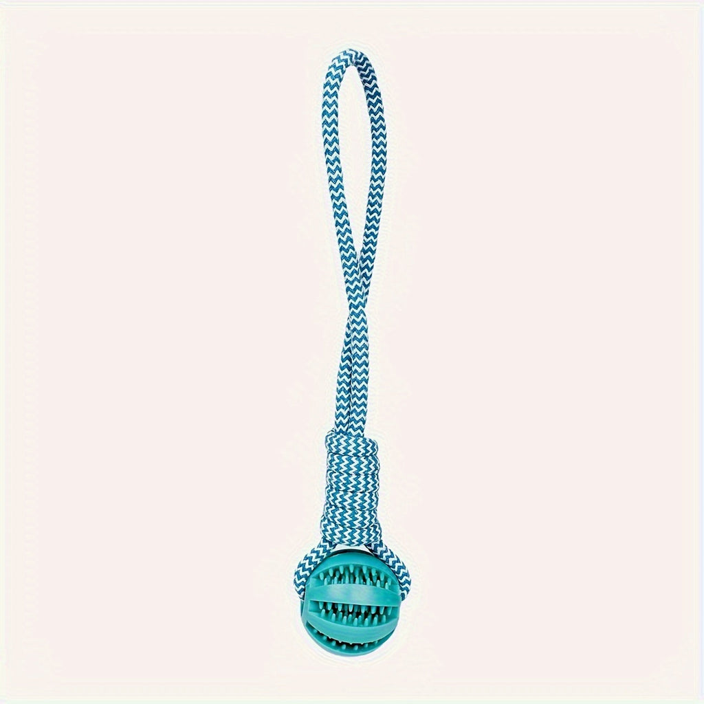 Heavy-Duty Braided Rope Dog Chew Toy with Textured Handle & Interlocked Rope Ball – Power Chewer Teeth Cleaning Tug Toy for Large Dogs, Fetch & Tug-of-War Training, Durable Molar Bone