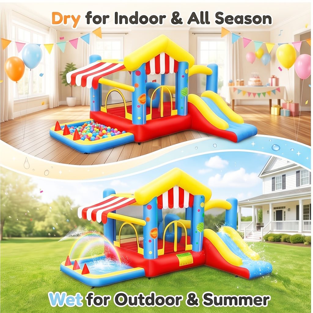 Multifunctional Inflatable Pool with Trampoline – Large Family Water Play Center for Multiple People, Indoor & Outdoor Use, Perfect for Home Backyard Parties, Kids & Adults Birthday Fun