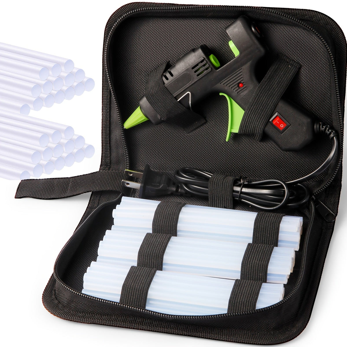 30W Hot Melt Glue Gun Kit with 30 Glue Sticks 7x150mm – Fast Heating Electric Glue Gun for School Arts Crafts DIY Projects and Quick Home Repairs – Multiple Color Options