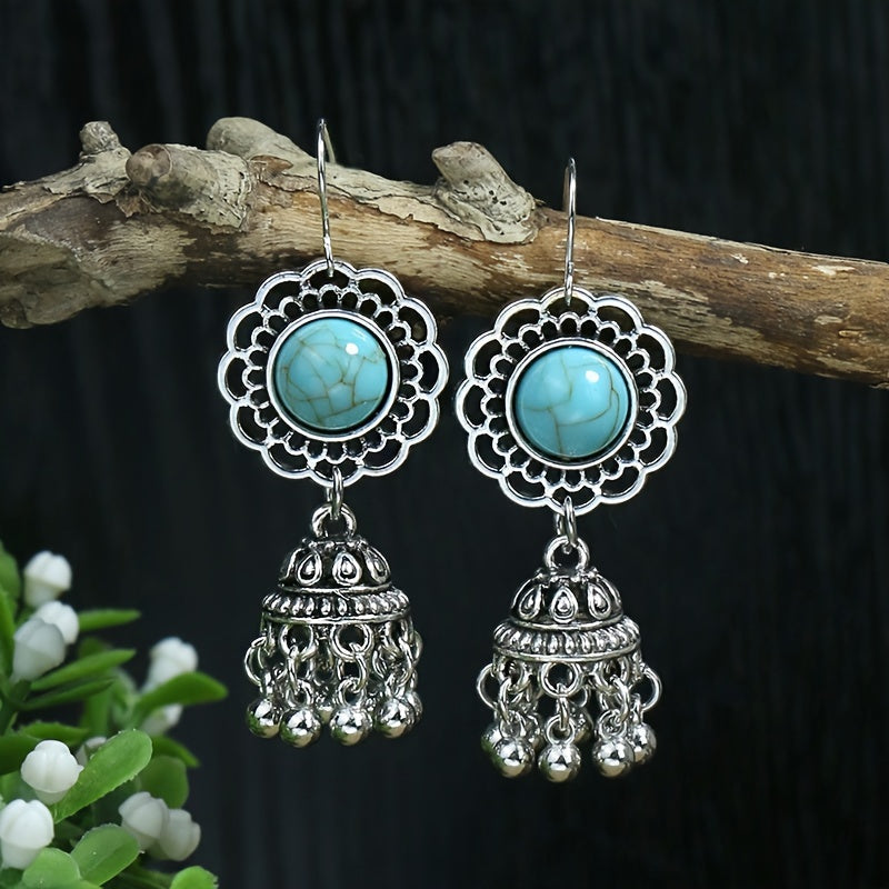 15 Pairs Bohemian Earrings Set for Women – Acrylic Turquoise Dangle Drop Earrings Ethnic Vintage Style Boho Jewelry Gift Set for Girls Ladies Party Daily Wear