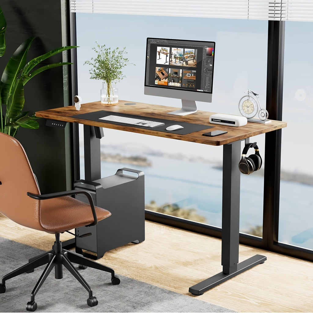 Electric Standing Desk Adjustable Height 40 48 55 63 Inch – Sit Stand Up Desk with Memory Controller & Anti-Collision, Ergonomic Home Office Gaming Workstation, Multiple Colors & Sizes