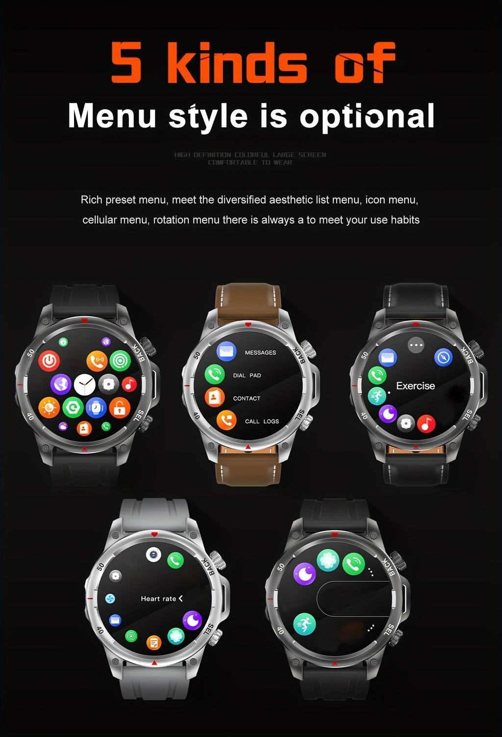 GPS Smartwatch for Men – 360×360 HD Screen, AI Voice, Wireless Calling, NFC, Compass, LED Lighting, Motion Trajectory, Outdoor Sport Fitness Tracker, Father's Day Gift