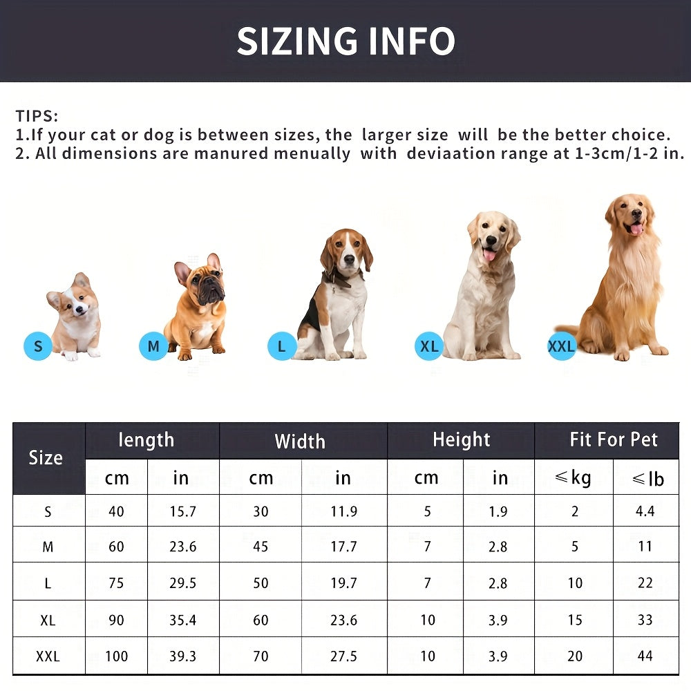 Orthopedic Memory Foam Dog Bed for Medium Dogs – Thickened Pet Mattress with Non-Slip Moisture-Proof Bottom, Removable Washable Zipper Cover, Joint Support Dog Bed for Indoor Use