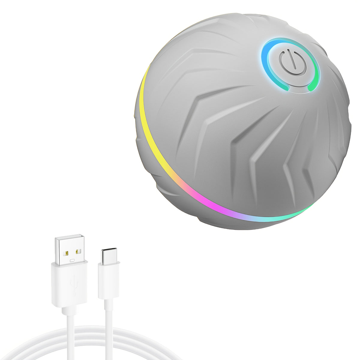 Smart Interactive Dog Toy Ball with LED Lights – Automatic Random Rolling & Jumping, 4-Hour Battery Life, USB Rechargeable, Works on Floors, Tile, Carpet & Lawn