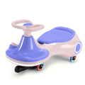 Electric Wiggle Car for Kids 2-in-1 Swing Car with Pedal, Rechargeable Battery, 2 Speeds, Anti-Rollover, Flashing Wheels – Ride-On Toy for Ages 3+ Up to 140 Lbs, Purple Yellow Blue