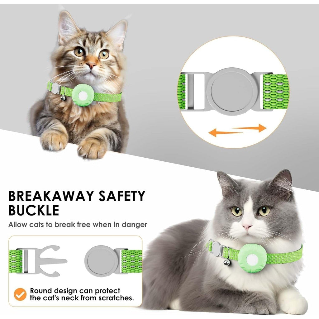 Cat Tracker Lightweight GPS Tracker for Cats – Works with Apple Find My & Android Find My Device, Real-Time Location, No Monthly Fee, Smart Zone Alerts, Anti-Loss Pet Tracking Device for Cat Collar