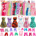 36-Piece Doll Clothes & Jewelry Set for 11.5" Fashion Dolls – Complete Outfits with Skirts, Shoes, Crown & Magic Staff, Random Color Mix, Girls Gift