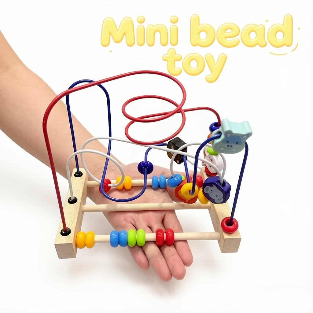 Baby Bead Maze Animal Roller Coaster Toy – Smart Animals Orbiting Bead Wire Puzzle for Infants & Toddlers | Early Education Fine Motor Skills & Sensory Development Toy for Ages 1-3
