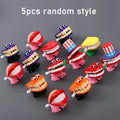 5pcs Wind-Up Walking Teeth Toys with Eyes & Funny Feet Novelty Gag Gift for Halloween Christmas Party Desktop Decoration – Random Style & Color