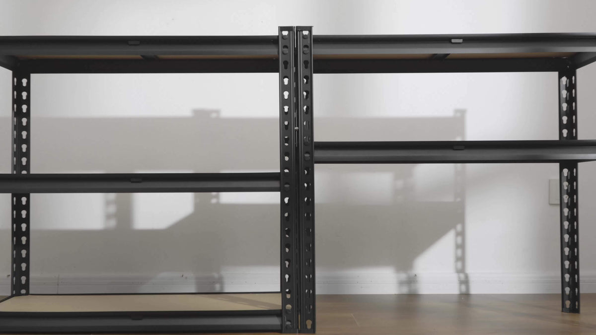 Heavy Duty 5-Tier Metal Garage Shelving Unit 2000 LBS – Adjustable Steel Storage Shelf Rack 60–72 Inch for Garage, Basement, Pantry, Kitchen & Warehouse, Tool-Free Assembly, Black