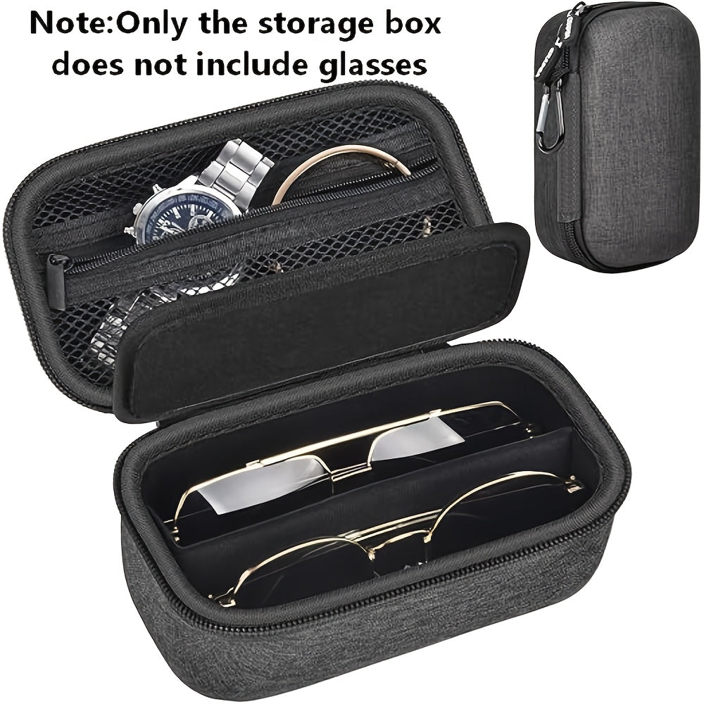 Travel Sunglasses Organizer Case for Multiple Pairs – Multi-Slot Eyeglasses Storage Holder Bag for Men & Women, Portable Hard Shell Sunglasses Box for Home & Travel, 2 to 10 Slots Available