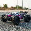80KM/H 4WD RC Off-Road Truck - Full Proportional Control, Metal Gears & Differential, Independent Suspension, LED Lights, Wheelie Bar, All-Terrain Professional RC Car - Pink