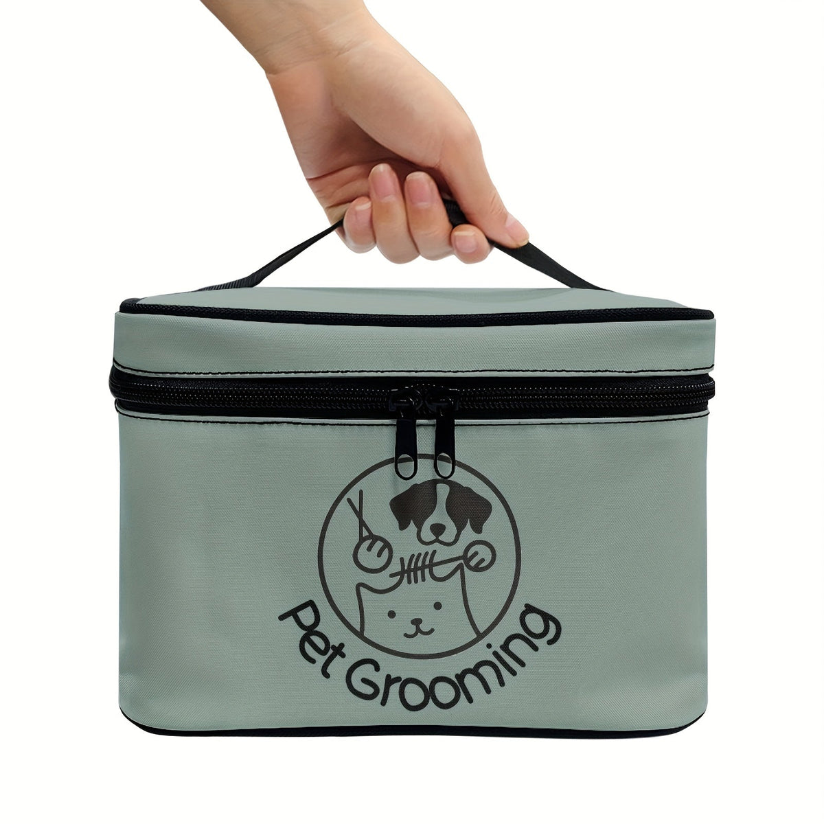 Pet Grooming Tool Storage Bag for Dogs & Cats – Portable Organizer with Handle & Double Zipper, Travel-Ready Dog Cat Grooming Kit Pouch, Ideal Gift for Pet Lovers