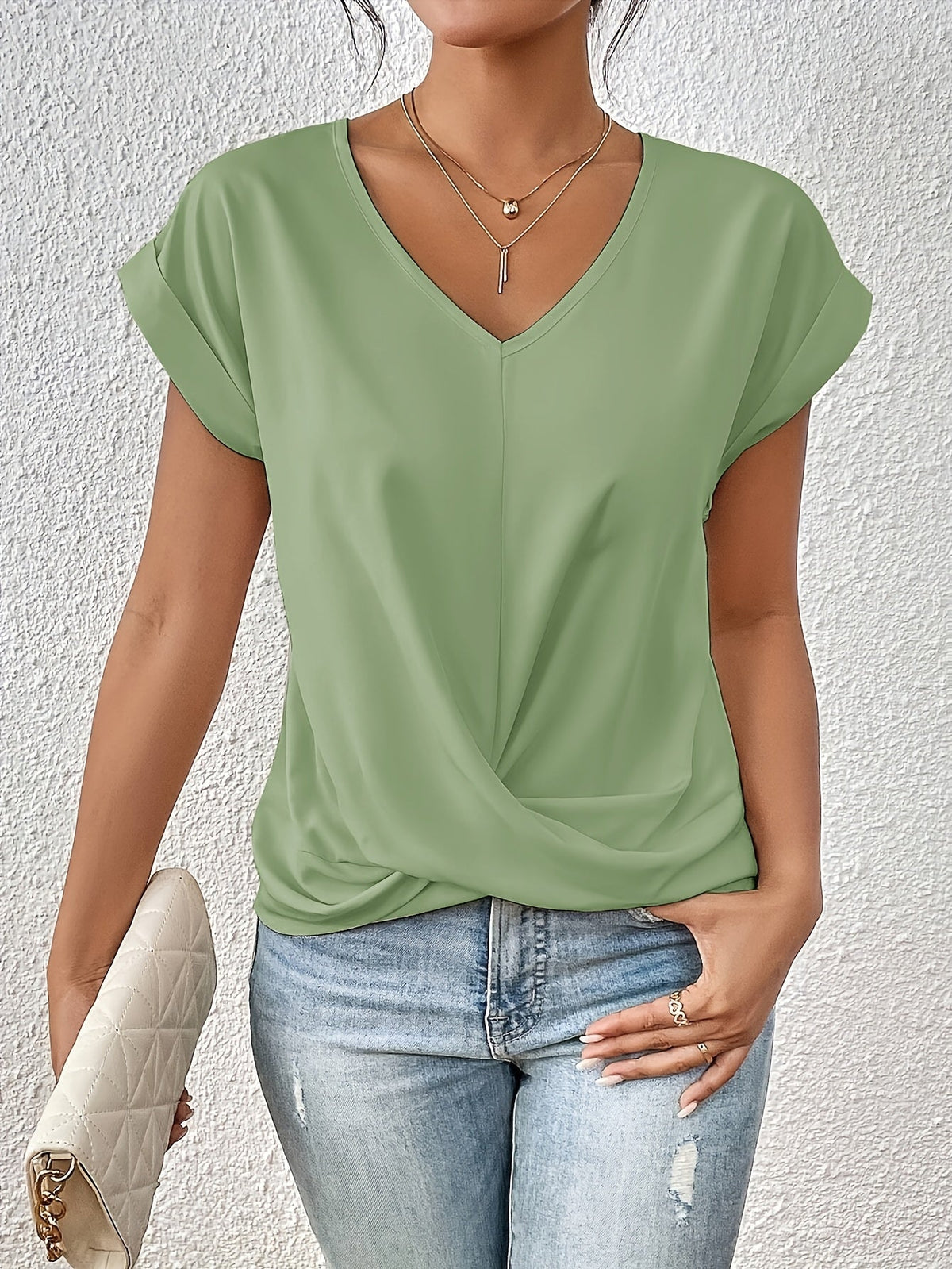 Women's Short Sleeve T-Shirt – Solid Color Casual Basic Top in 12 Colors, Soft Comfortable Everyday Tee for Spring & Summer