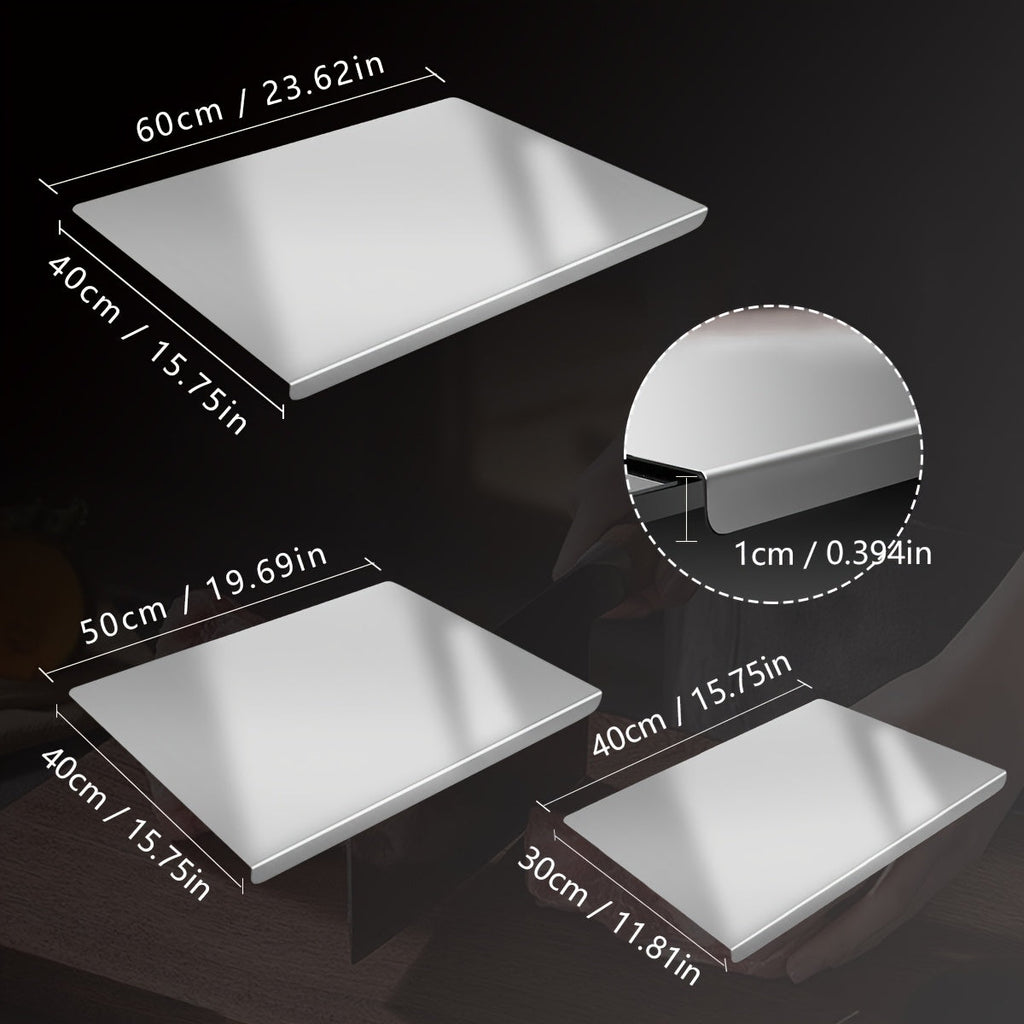 304 Stainless Steel Cutting Board – Rust-Proof Butcher Block Kitchen Prep Board, Easy to Clean, Available in 3 Sizes (15.75”×11.81”, 19.69”×15.75”, 23.62”×15.75”)
