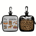 Dog Treat Training Bag with Hook & Zipper – Dog Print Pet Training Pouch with Poop Bag Dispenser, Puppy Obedience Training Walking Bag for Outdoor Use
