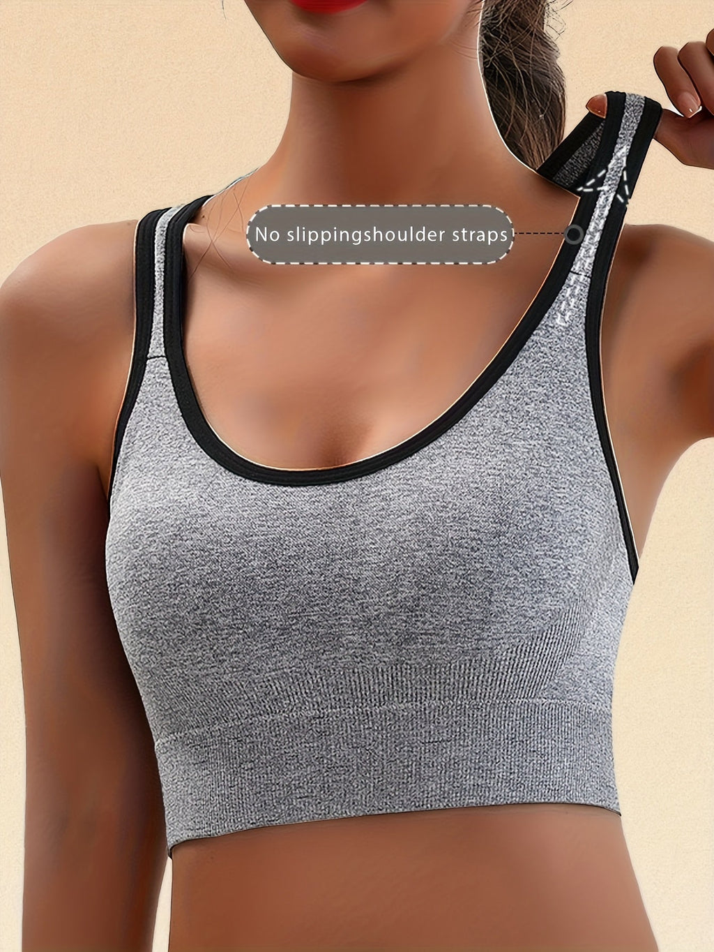 Women's Seamless Sports Bra 5-Pack – Wire-Free Soft Yoga Gym Bra, Opaque Stretch Fabric, Comfortable Everyday Fitness Bralette Set for Workout, Yoga & Casual Wear
