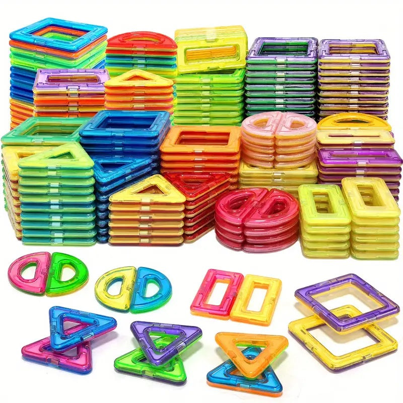 Magnetic Building Blocks 36 Piece Large STEM Construction Toy Set for Kids 3+ Boys Girls ABS Magnet Tiles Creative Learning Puzzle Hands-On Engineering Gift Random Color