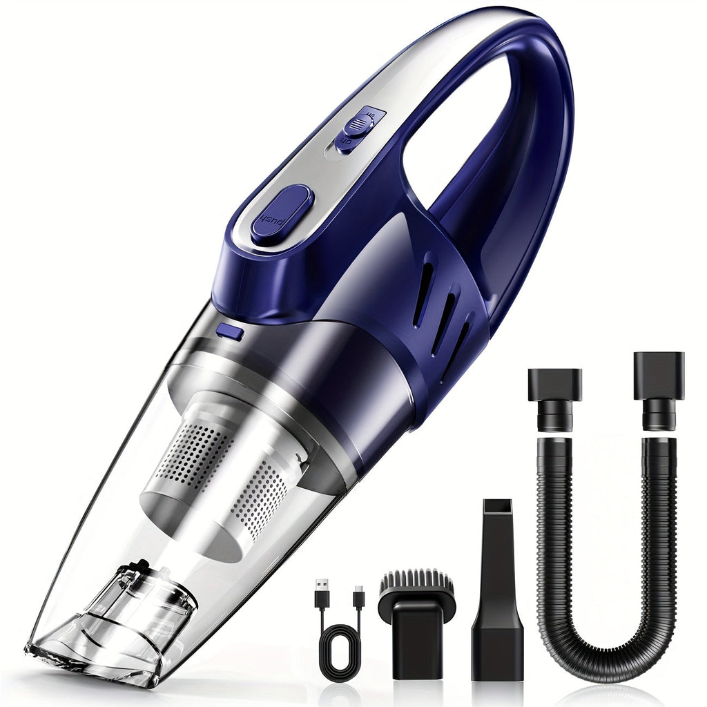 Cordless Car Vacuum Cleaner 6000PA High-Power Suction, 2000mAh Rechargeable Handheld Vacuum with 5 Accessories, Quiet Motor for Car Interior, Home & Pet Hair – Pink Women's Gift