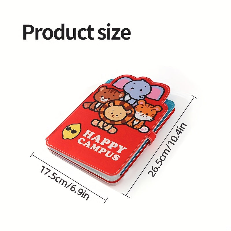 Reusable Sticker Book for Toddlers Baby Enlightenment Activity Book Develops Hand-Eye Coordination Concentration Cognitive Skills Early Learning Educational Gift for Kids