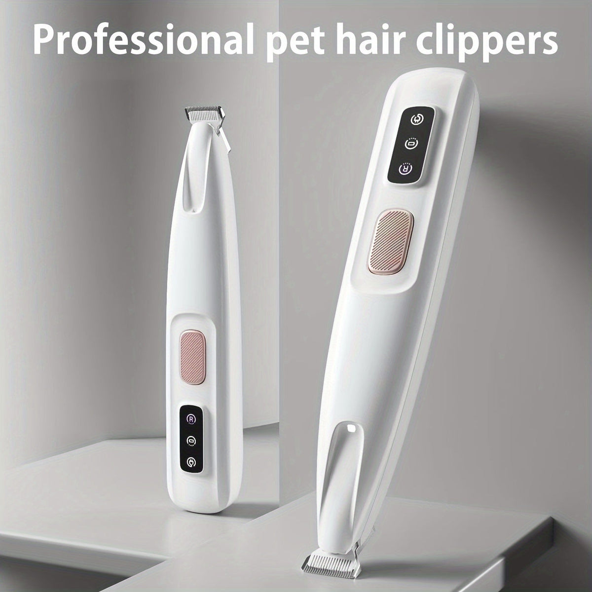 Multifunctional Pet Hair Clipper with LED Light USB Rechargeable - Low Noise Electric Dog & Cat Grooming Trimmer for Paw, Eyes, Ears, Face & Butt, Precision Cordless Pet Fur Remover for At-Home Grooming