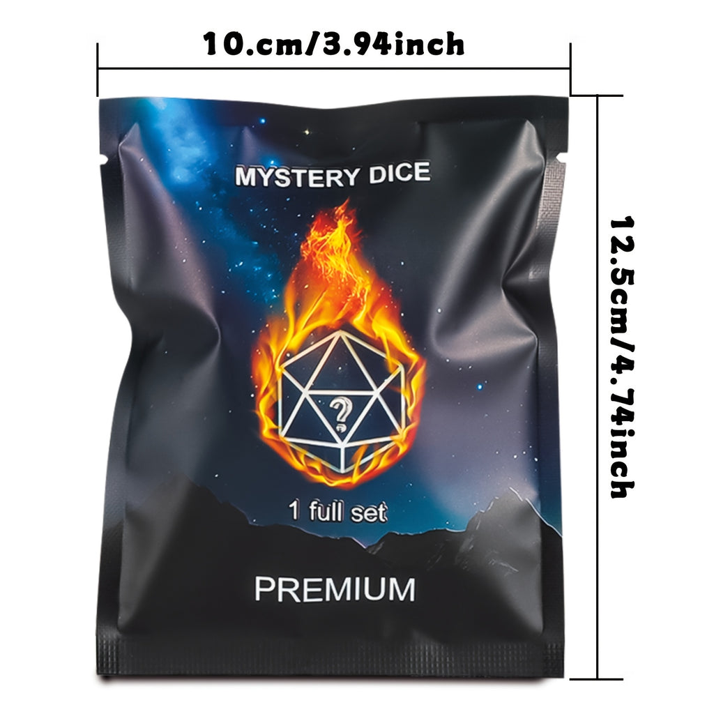 DnD Polyhedral Dice Set with Velvet Bag, 7-Piece Acrylic RPG Dice for Dungeons & Dragons, MTG, Tabletop Board Games, D20 D12 D10 D8 D6 D4 Complete Set, Great Halloween Christmas Birthday Gift