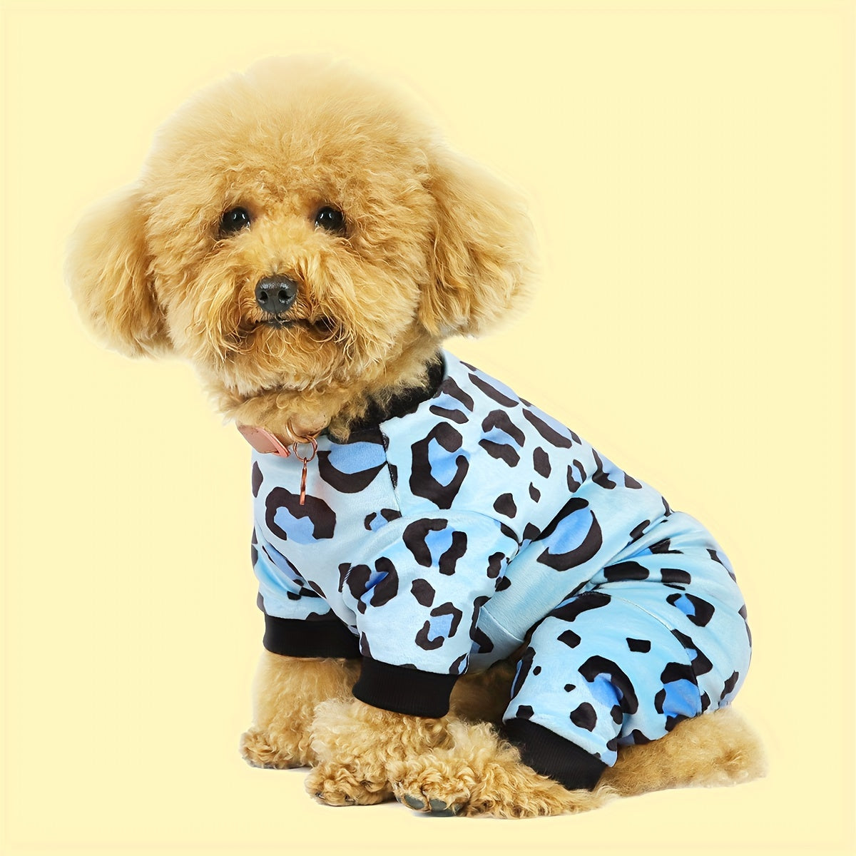 Pink Leopard Print Dog Pajamas for Small Dogs & Cats – Plush Soft Cozy Pet Jammies, Glamorous Leopard Texture Onesie Sleepwear for Puppies and Kittens, Stylish Indoor Dog Apparel and Pet Gift