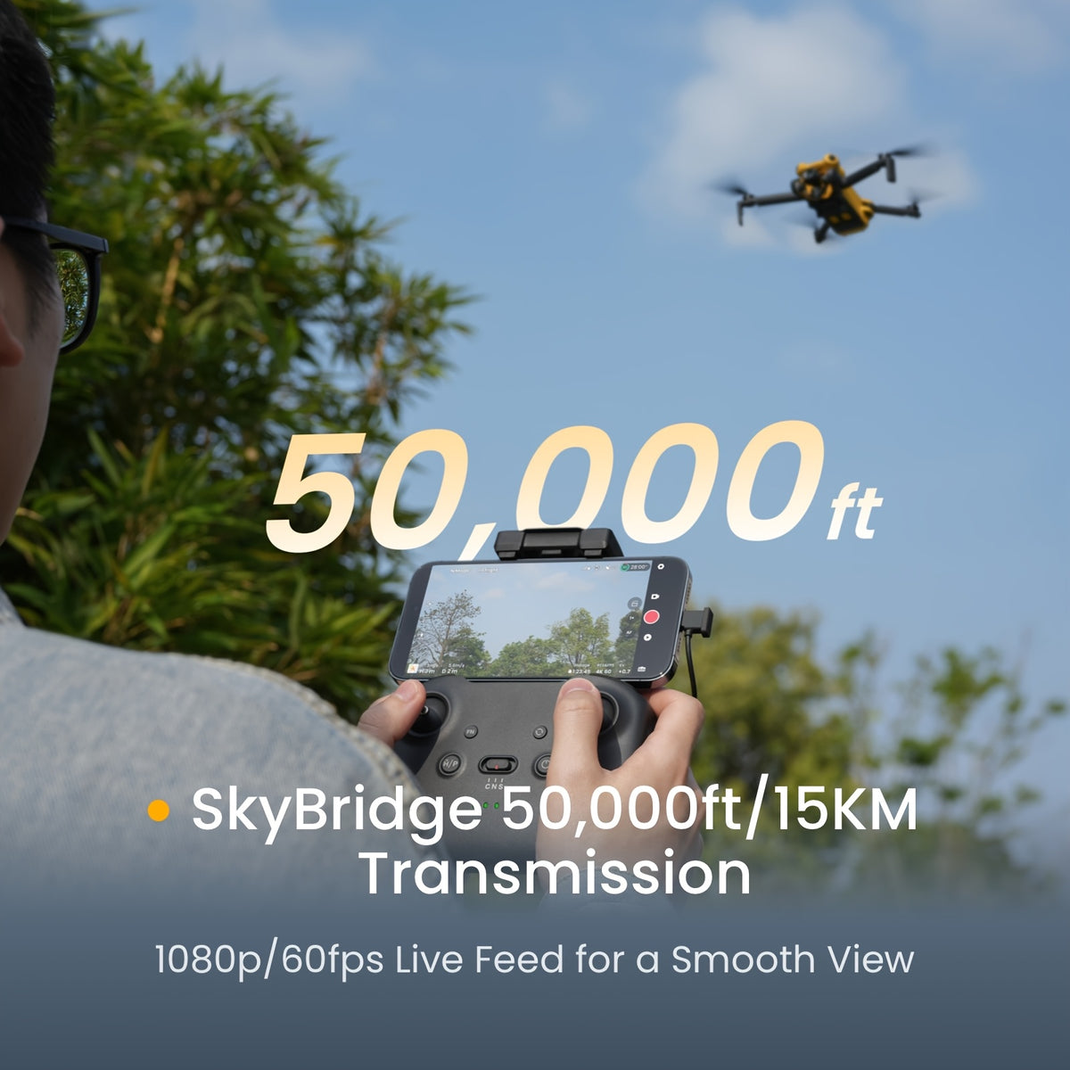 SKYROVER X1 Mini Drone with Camera 8K Photo 4K/60fps - Under 249g No FAA Registration, 32-Min Flight, 15KM Transmission, 360 Obstacle Sensing, Auto Track, Night Mode, Vertical Shooting