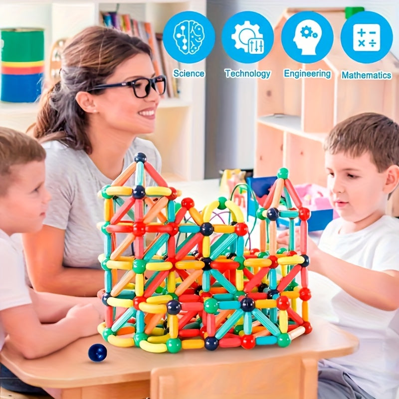 Kids Magnetic Building Blocks – STEM Educational Toy Ages 3+, Random Colors, 25pc or 36pc, Creativity & Fine Motor Skills, Gift for Halloween Christmas Back-to-School