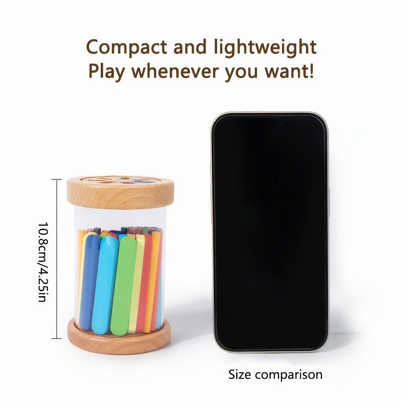 Kids 3-in-1 Color Sorting Tube Game – Color Matching Cup Set with Sorting, Counting, Coin Tossing & Stick Drawing Modes, Montessori Educational Math Toy for Toddlers Ages 3+, Learning Gift for Boys & Girls