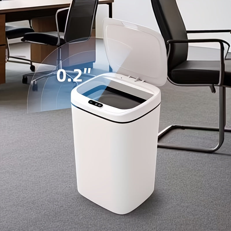 Inductive Smart Trash Can with Sealed Lid and Odor-Proof Technology Touch Control Switch Hands-Free Automatic Sensor Waste Bin Easy-to-Clean for Office Bathroom Bedroom Kitchen