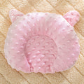 U-Shaped Dog Bed for Small Dogs – Cozy Cartoon Fleece Sleep Pad, Calming Donut Cuddler for Toy Breeds, Soft Polyester Elliptical Mat for Deep Sleep – Pink, Yellow, Blue, Grey