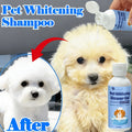 Pet Whitening Shampoo for White Fur Dogs & Cats - Professional Brightening Coat Cleanser to Remove Yellow Stains & Odor, Natural Mild Formula Safe for Sensitive Skin, Puppies & Kittens, 80g Grooming Shampoo
