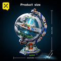 Globe Building Block Model Kit - Creative 3D World Globe Brick Assembly Puzzle, Decorative Home Office Desk Ornament, Unique Christmas Birthday New Year Gift for Adults Teens | Comes in Color Box