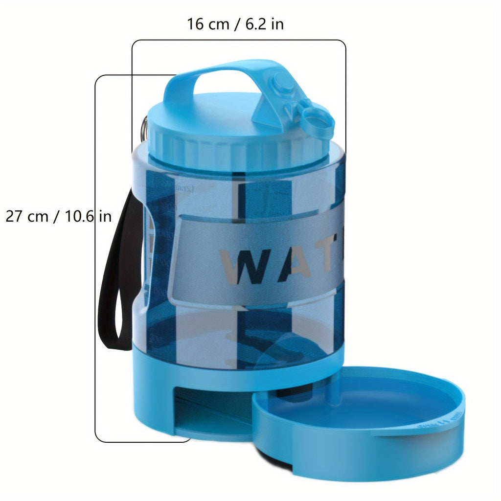 74oz Portable Dog Water Bottle with Built-In Collapsible Bowl Leakproof Large Capacity Travel Water Bottle for Dogs Hiking Camping Park Ideal for Small to Large Breeds